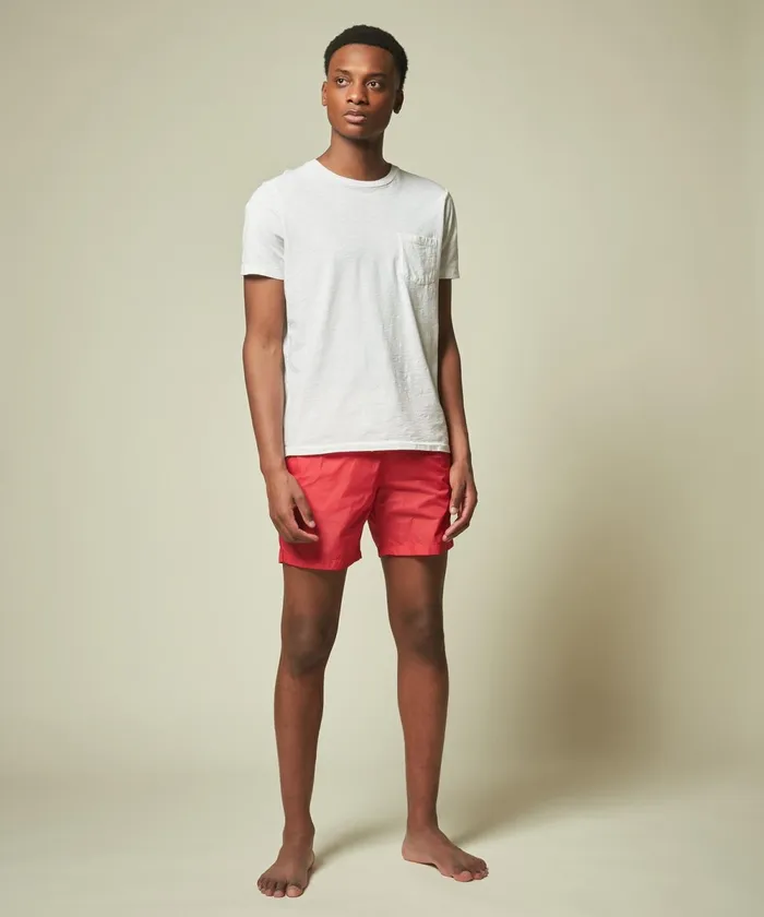 Men Hartford Swimwear Red Lightweight Swim Shorts