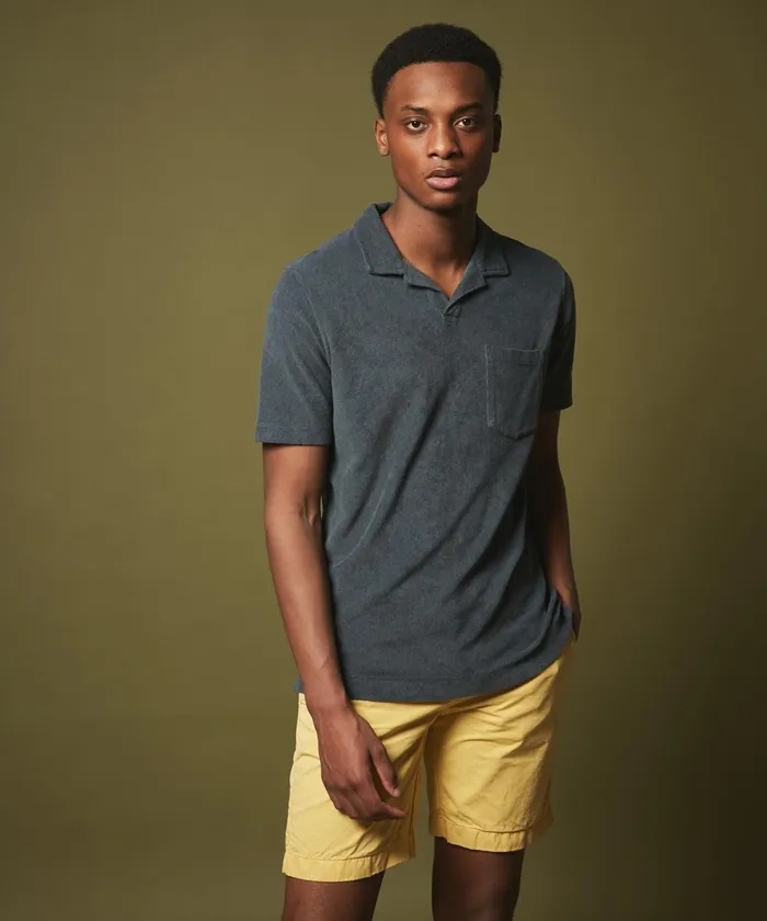 Men Hartford TShirts and Polos Charcoal Towelling Polo