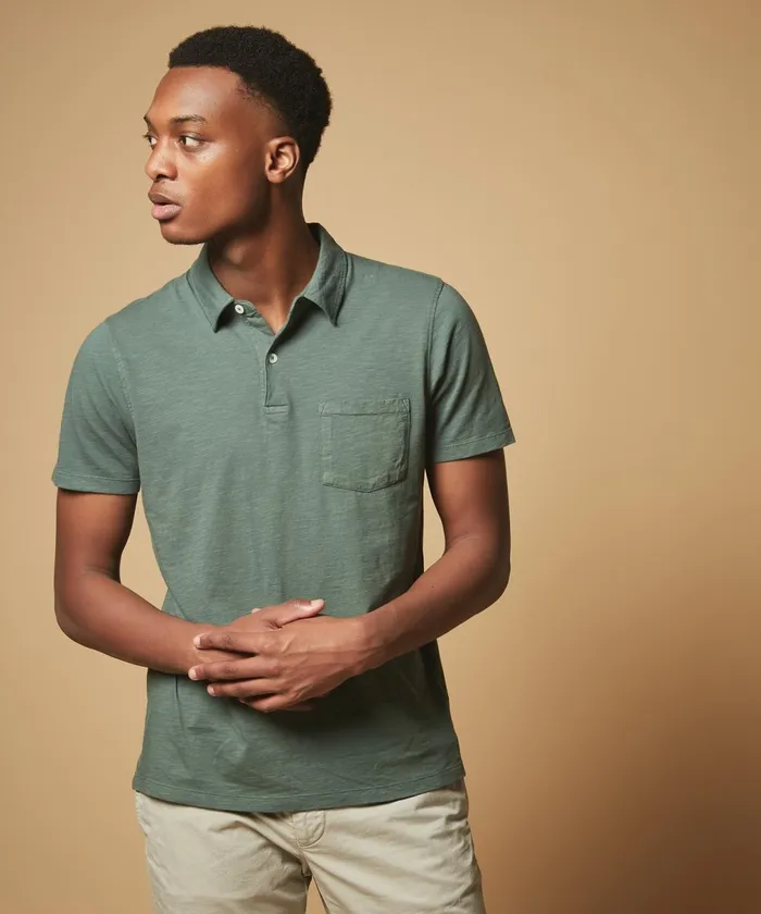 Men Hartford TShirts and Polos Forest Slub Jersey Polo