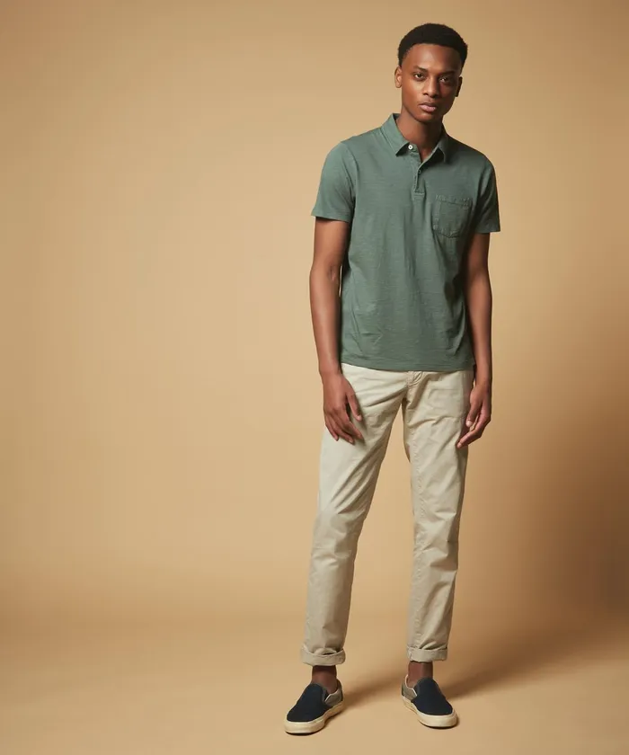Men Hartford TShirts and Polos Forest Slub Jersey Polo
