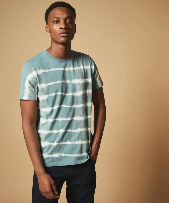 Men Hartford TShirts and Polos Oyster Slub Cotton Pocket Tee