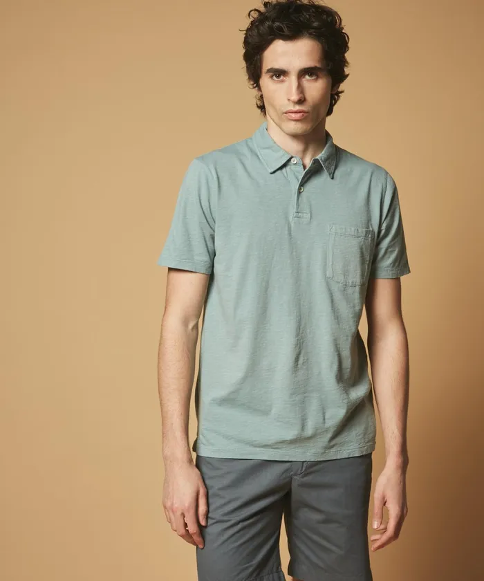 Men Hartford TShirts and Polos Oyster Slub Jersey Polo