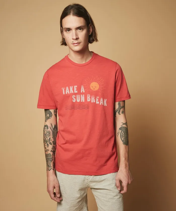 Men Hartford TShirts and Polos Sun Break Print Brick TeeShirt