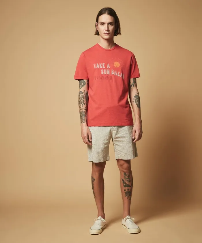 Men Hartford TShirts and Polos Sun Break Print Brick TeeShirt