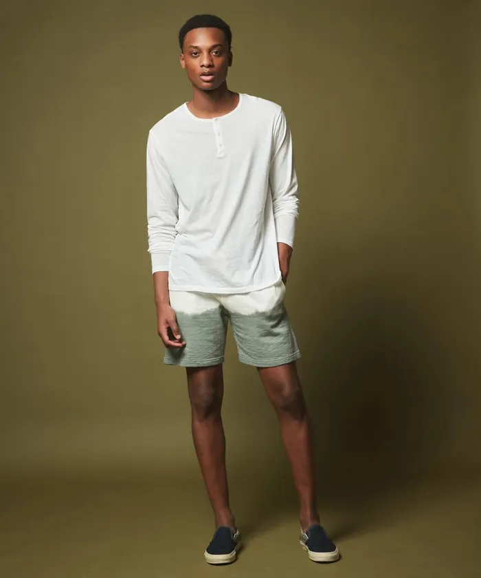 Men Hartford TShirts and Polos White Light Jersey Henley TShirt