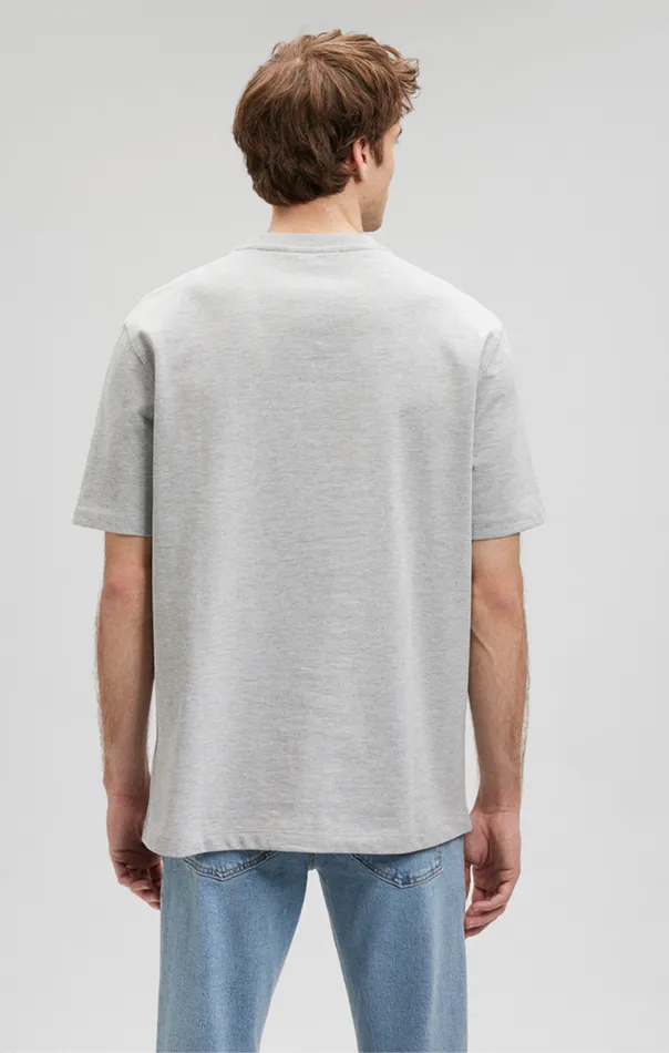 Men Heavy Weight TShirt In Grey Melange Mavi Jeans TShirts