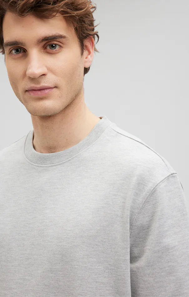 Men Heavy Weight TShirt In Grey Melange Mavi Jeans TShirts