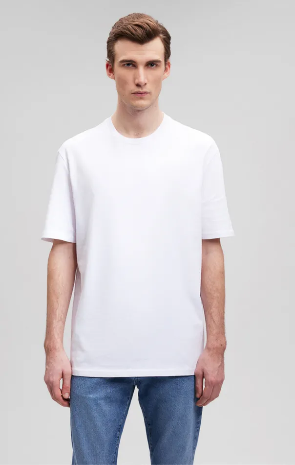 Men Heavy Weight TShirt In White Mavi Jeans TShirts Men Heavy Weight TShirt In White Mavi Jeans TShirts