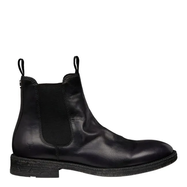 Men Jace Black Leather Boots Windsor Smith Boots