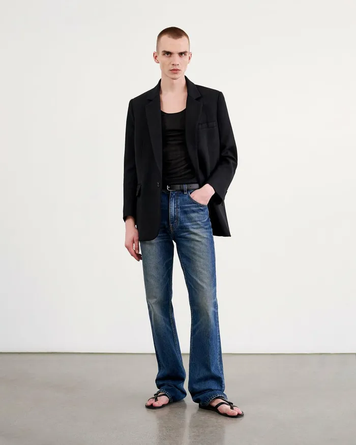Men Jackets and Coats Nili Lotan DUMAS BLAZER Black