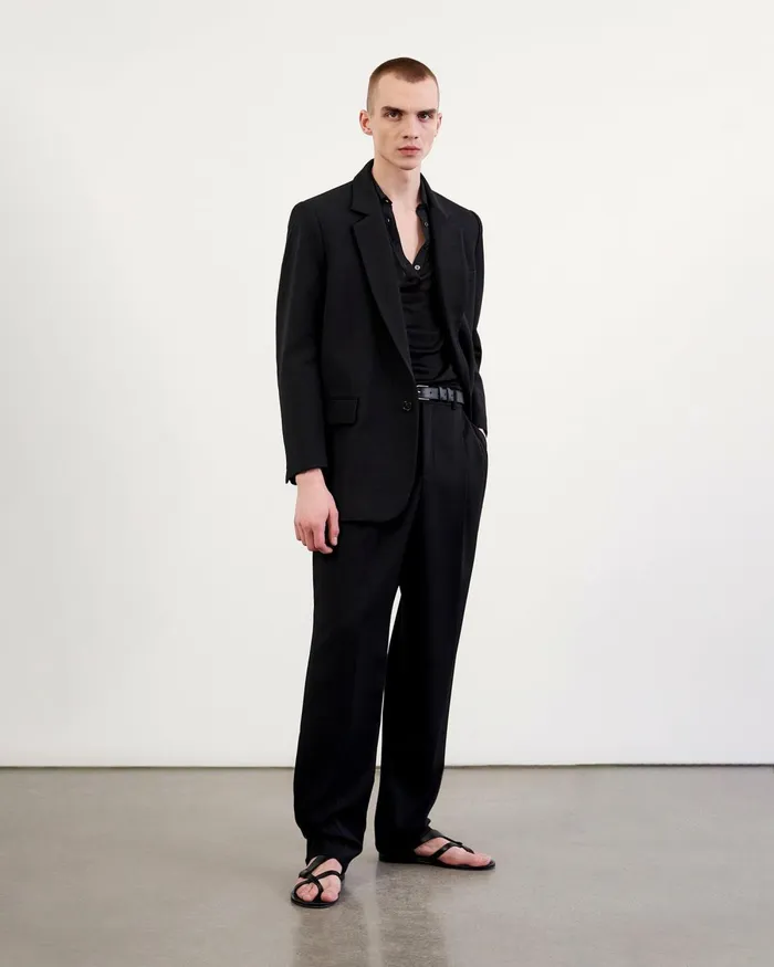 Men Jackets and Coats Nili Lotan DUMAS BLAZER Black