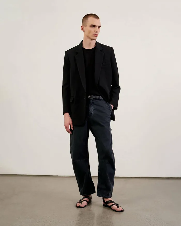 Men Jackets and Coats Nili Lotan DUMAS BLAZER Black