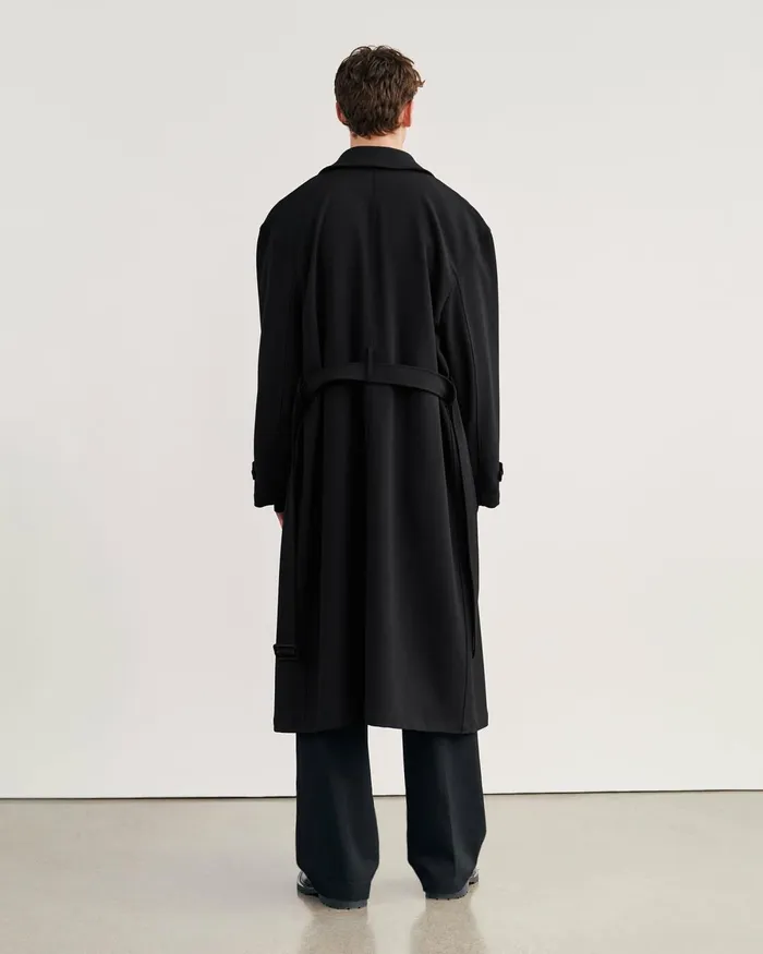 Men Jackets and Coats Nili Lotan ERNEST TRENCH COAT Black