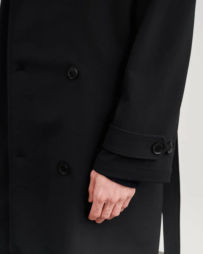 Men Jackets and Coats Nili Lotan ERNEST TRENCH COAT Black