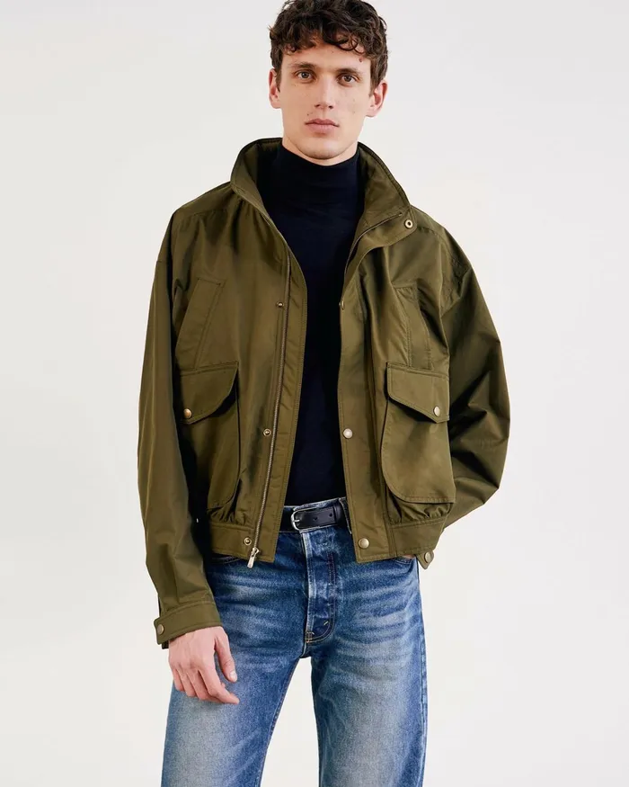 Men Jackets and Coats Nili Lotan THEO JACKET Olive Green
