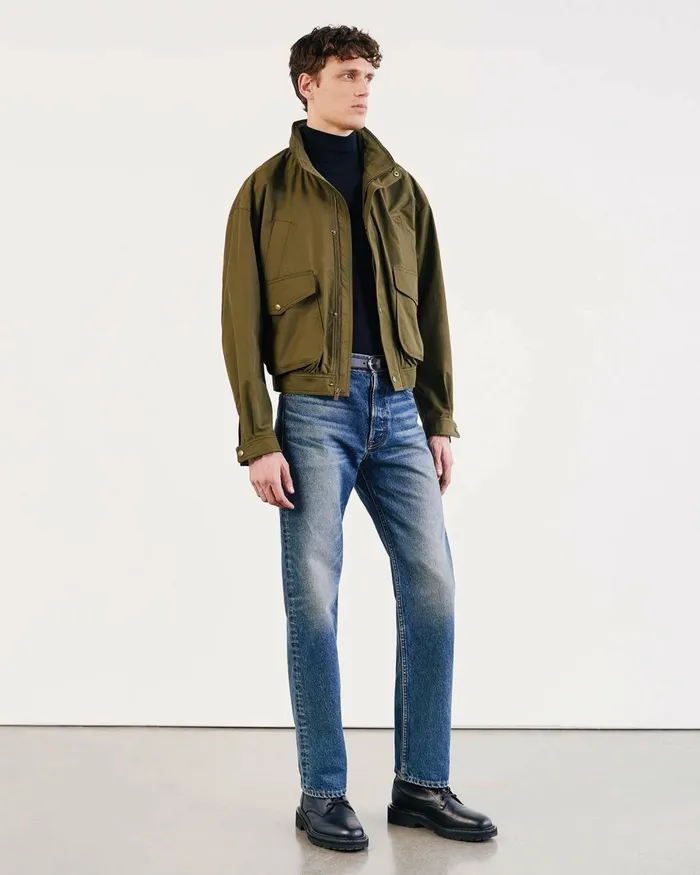 Men Jackets and Coats Nili Lotan THEO JACKET Olive Green