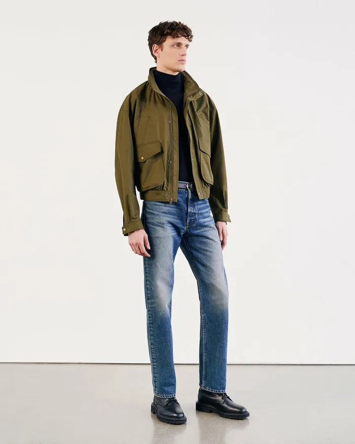 Men Jackets and Coats Nili Lotan THEO JACKET Olive Green