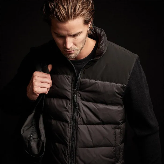 Men JacketsOuterwear James Perse Luxury Down Front Zip Sweater Black