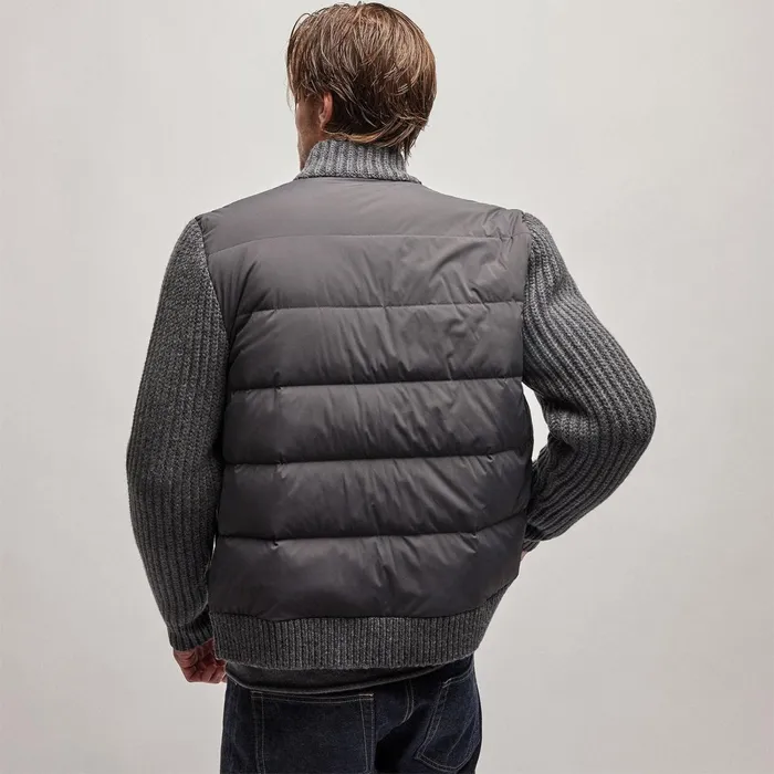 Men JacketsOuterwear James Perse Mixed Media Zip Front Jacket Carbon