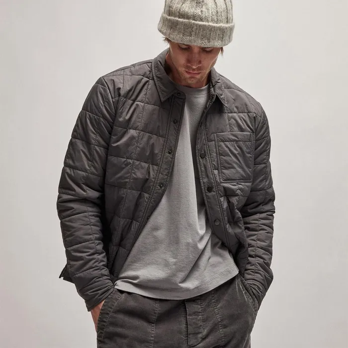 Men JacketsOuterwear James Perse Quilted Shirt Jacket Carbon
