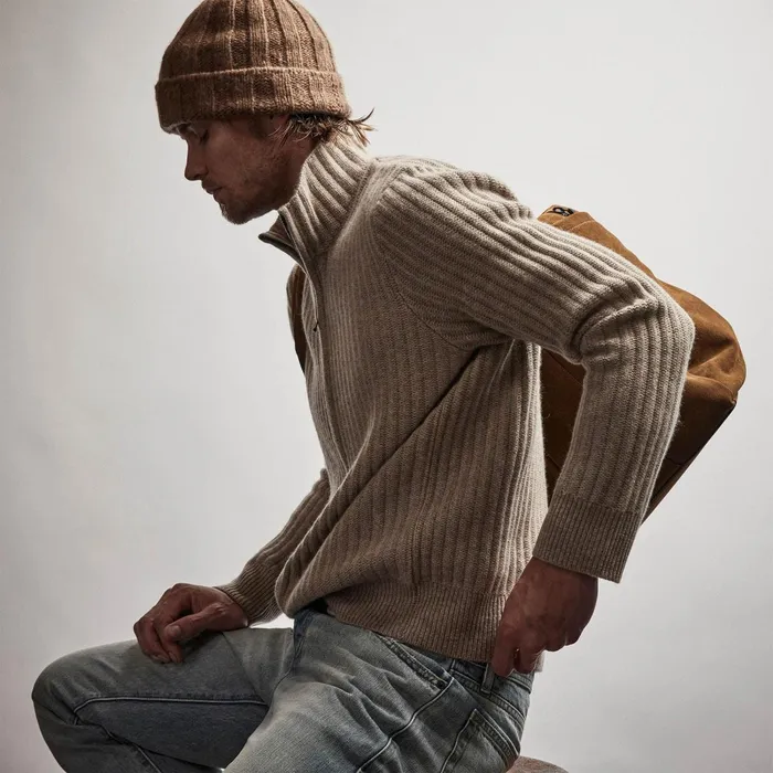 Men JacketsOuterwear James Perse Recycled Cashmere Cardigan Coyote