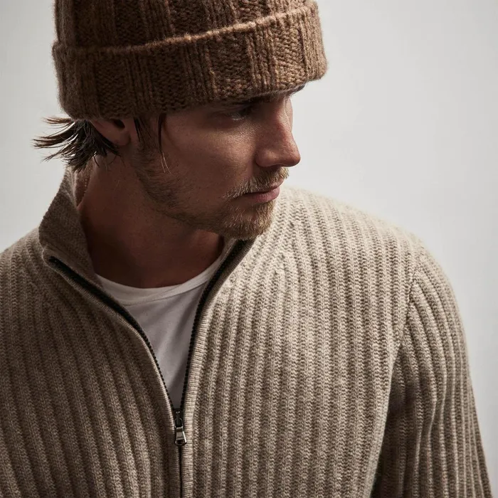 Men JacketsOuterwear James Perse Recycled Cashmere Cardigan Coyote
