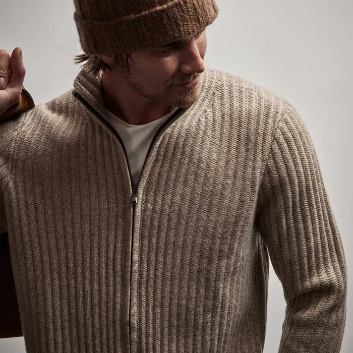 Men JacketsOuterwear James Perse Recycled Cashmere Cardigan Coyote