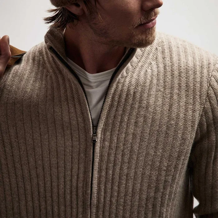 Men JacketsOuterwear James Perse Recycled Cashmere Cardigan Coyote