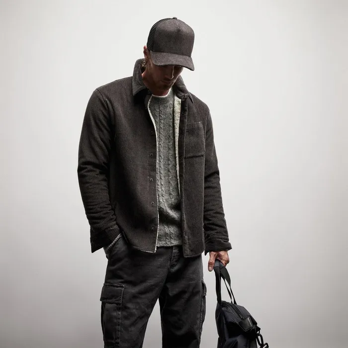 Men JacketsOuterwear James Perse Sherpa Lined Corduroy Shirt Jacket Kona