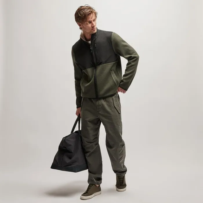Men JacketsOuterwear James Perse Wool Jersey Mixed Media Jacket Dark Oliveblack Men JacketsOuterwear James Perse Wool Jersey Mixed Media Jacket Dark Oliveblack