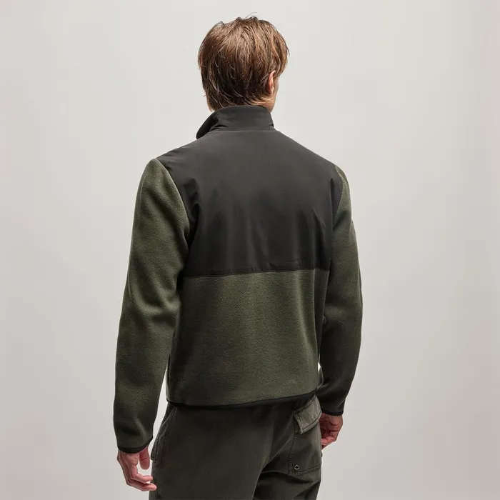 Men JacketsOuterwear James Perse Wool Jersey Mixed Media Jacket Dark Oliveblack