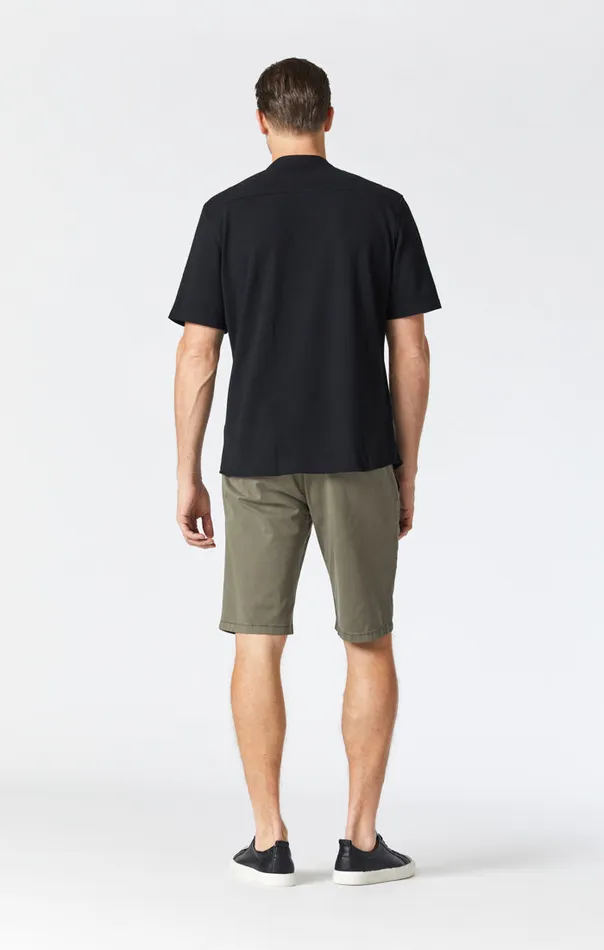 Men Jacob Shorts In Dusty Olive Sateen Twill Mavi Jeans Shorts