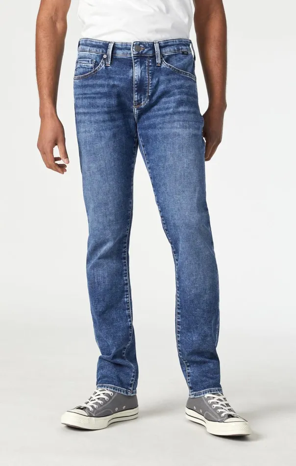 Men Jake Slim Leg In Dark Sky Athletic Mavi Jeans Denim