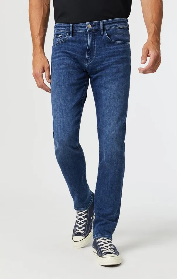 Men Jake Slim Leg In Evening Sky Feather Blue Mavi Jeans Denim