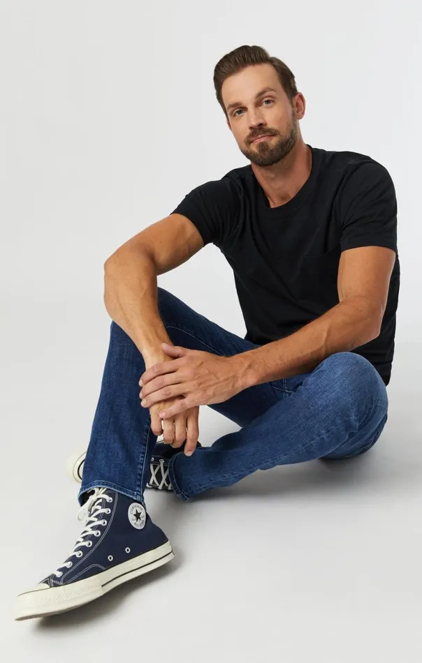Men Jake Slim Leg In Evening Sky Feather Blue Mavi Jeans Denim