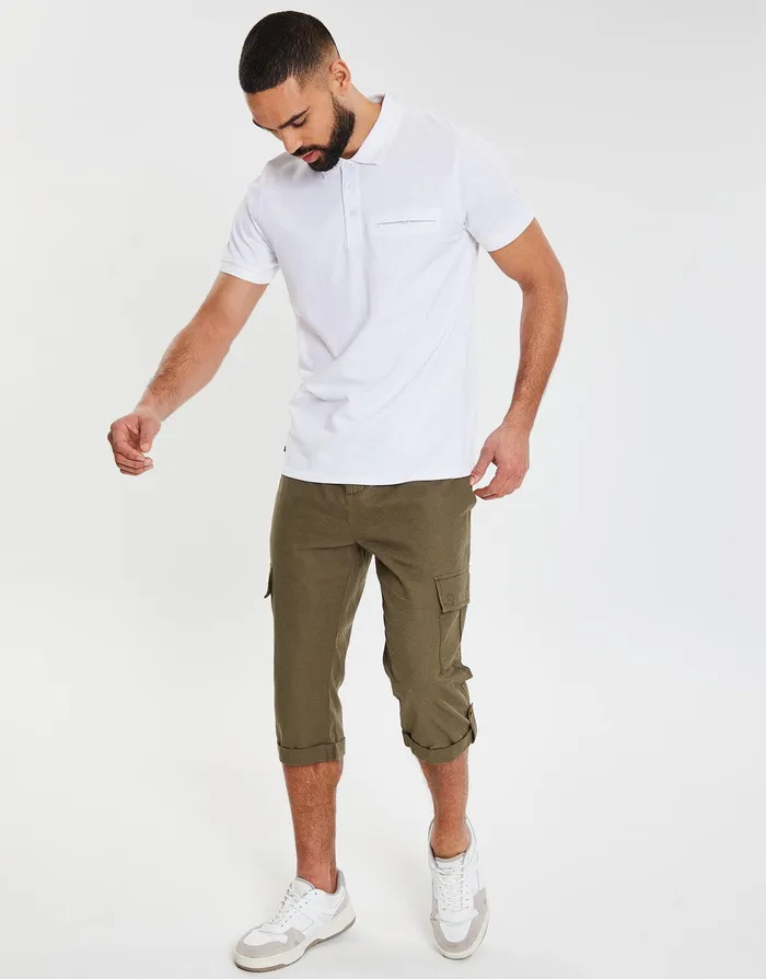 Men Khaki 34 Length Linen Blend Cargo Trousers Khaki Threadbare Trousers and Cargos Men Khaki 34 Length Linen Blend Cargo Trousers Khaki Threadbare Trousers and Cargos