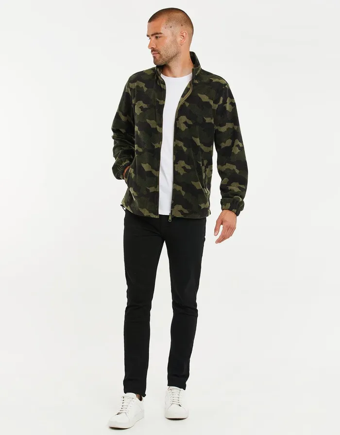 Men Khaki Camo ZipThrough Borg Fleece Khaki Camo Threadbare Sweatshirts Men Khaki Camo ZipThrough Borg Fleece Khaki Camo Threadbare Sweatshirts