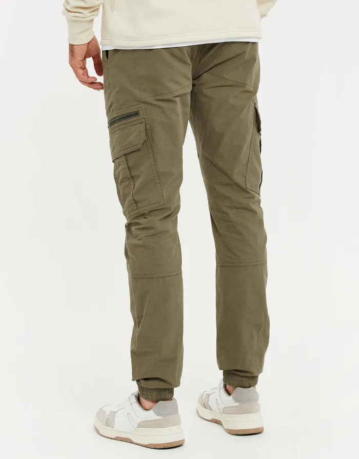 Men Khaki Cargo Trousers Khaki Threadbare Trousers and Cargos Men Khaki Cargo Trousers Khaki Threadbare Trousers and Cargos
