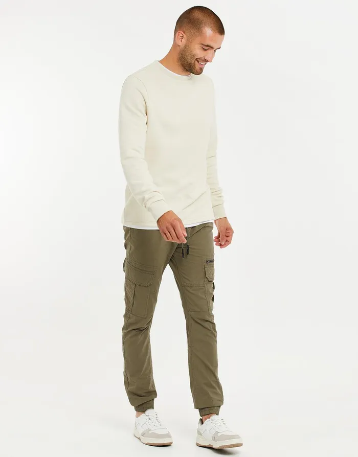 Men Khaki Cargo Trousers Khaki Threadbare Trousers and Cargos Men Khaki Cargo Trousers Khaki Threadbare Trousers and Cargos