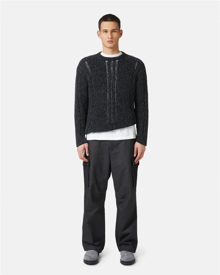 Men KNITWEAR Iceberg Gray Wool Blend Sweater Men KNITWEAR Iceberg Gray Wool Blend Sweater