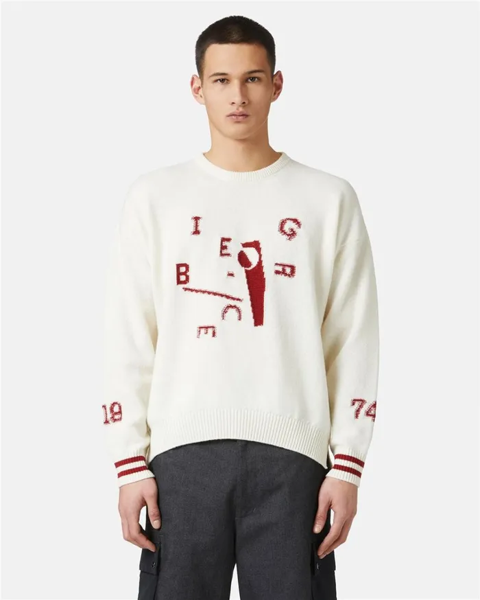 Men KNITWEAR Iceberg Wool Blend Sweater With Logo