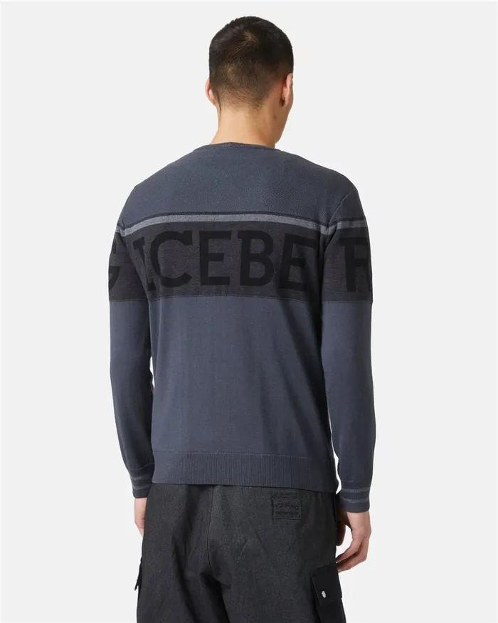 Men KNITWEAR Iceberg Wool Sweater With Logo Men KNITWEAR Iceberg Wool Sweater With Logo
