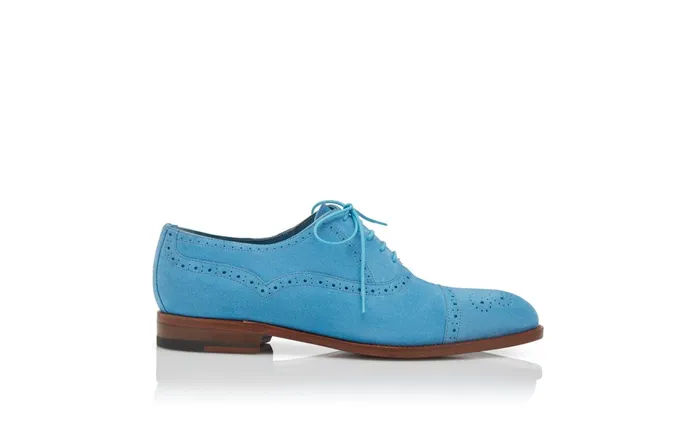 Men LaceUps Manolo Blahnik WITNEY Cornflower Blue Calf Suede Oxfords Men LaceUps Manolo Blahnik WITNEY Cornflower Blue Calf Suede Oxfords