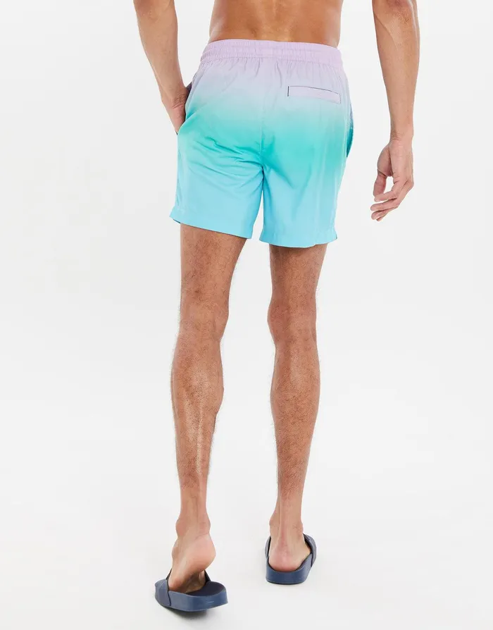 Men Lavender Ombr Swim Shorts Lavender Threadbare Swimwear Men Lavender Ombr Swim Shorts Lavender Threadbare Swimwear