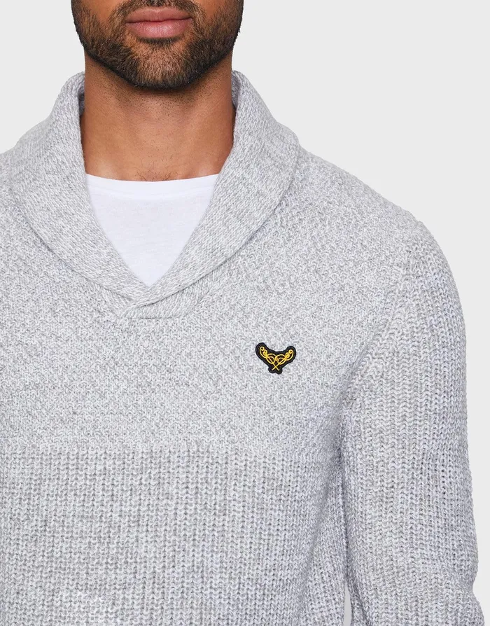 Men Light Grey Shawl Jumper Light Grey Threadbare Knitwear Men Light Grey Shawl Jumper Light Grey Threadbare Knitwear