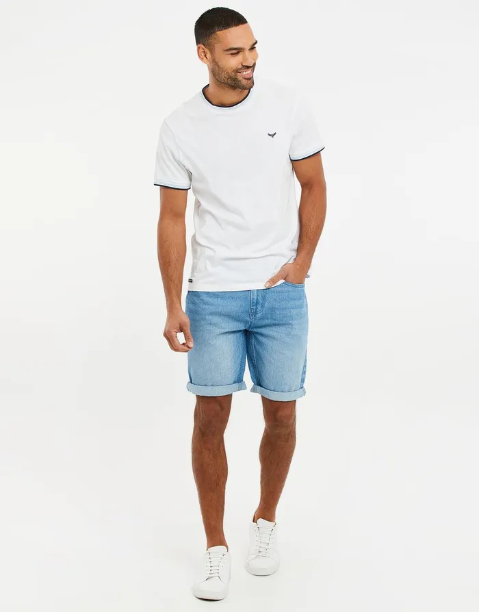 Men Light Wash Denim Shorts Light Wash Threadbare Shorts Men Light Wash Denim Shorts Light Wash Threadbare Shorts