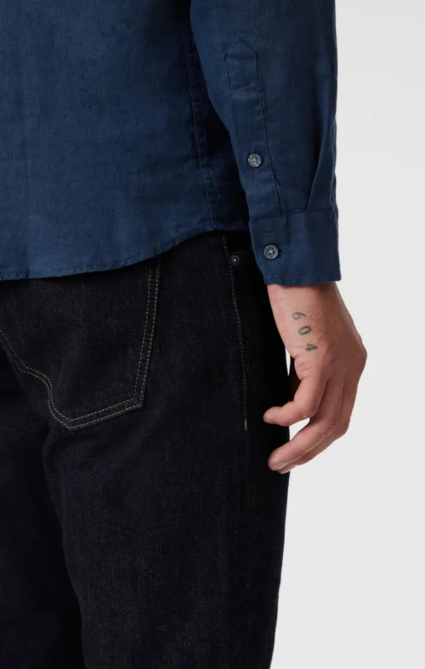 Men Linen ButtonUp Shirt In Moonlit Ocean Mavi Jeans Shirts Men Linen ButtonUp Shirt In Moonlit Ocean Mavi Jeans Shirts