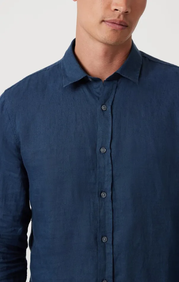 Men Linen ButtonUp Shirt In Moonlit Ocean Mavi Jeans Shirts Men Linen ButtonUp Shirt In Moonlit Ocean Mavi Jeans Shirts