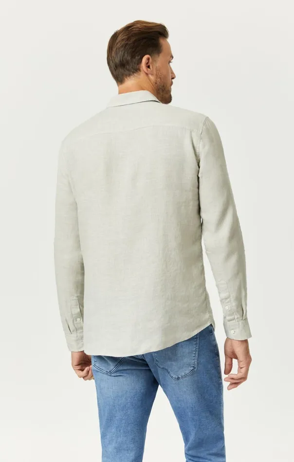 Men Linen ButtonUp Shirt In Moonstruck Mavi Jeans TShirts
