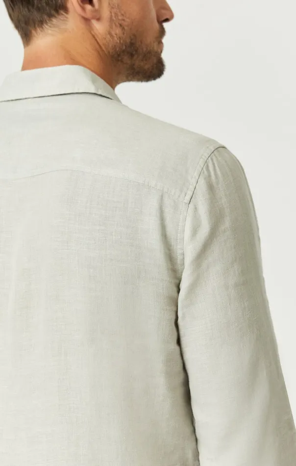 Men Linen ButtonUp Shirt In Moonstruck Mavi Jeans TShirts